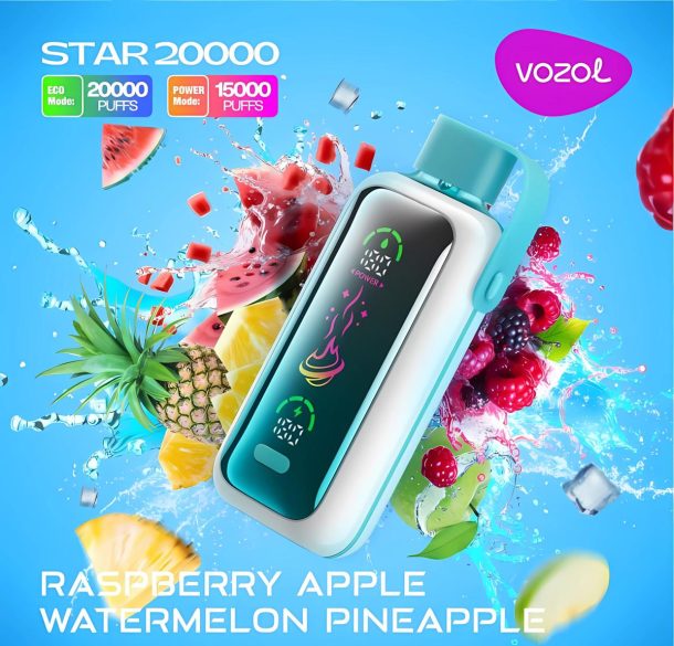 VOZOL STAR 20000 - Raspberry Apple Watermelon Pineapple