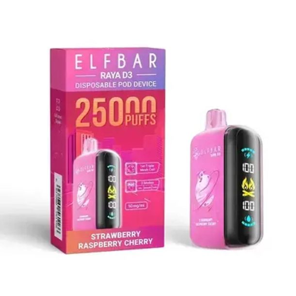 ELF BAR RAYA D3 - Strawberry Raspberry Cherry